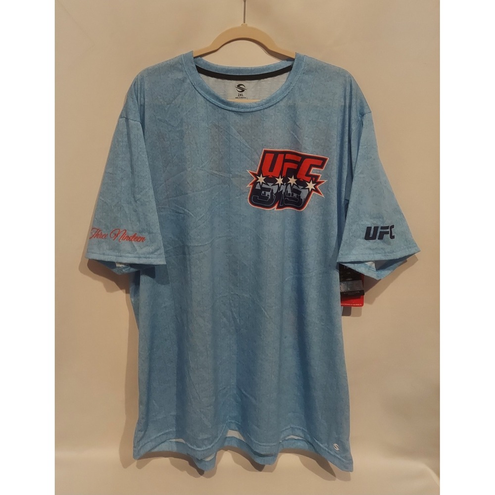 ProShere Mens Blue Officially Licensed UFC 319 Chicago T-Shirt Tee Size 2XL NWT